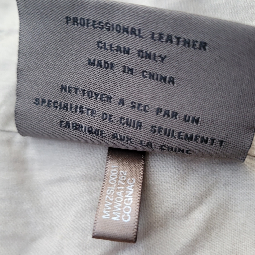 Marc New York Andrew Marc Genuine Tan Leather Moto- Jacket Coat Size Small - Picture 8 of 8